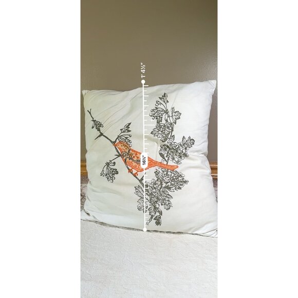 Set Of 2 Vintage Bird Embroidered Throw Pillows Nature-Themed - Picture 15 of 15